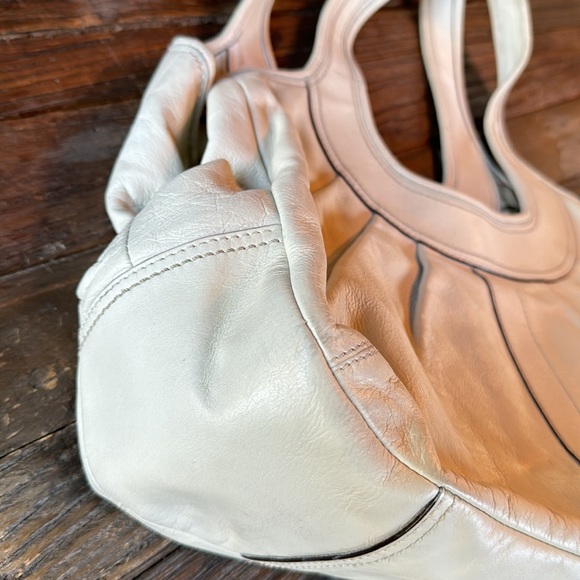 Vintage Coach Ergo chalk white kiss-lock hobo GVC #12248 - Picture 9 of 15